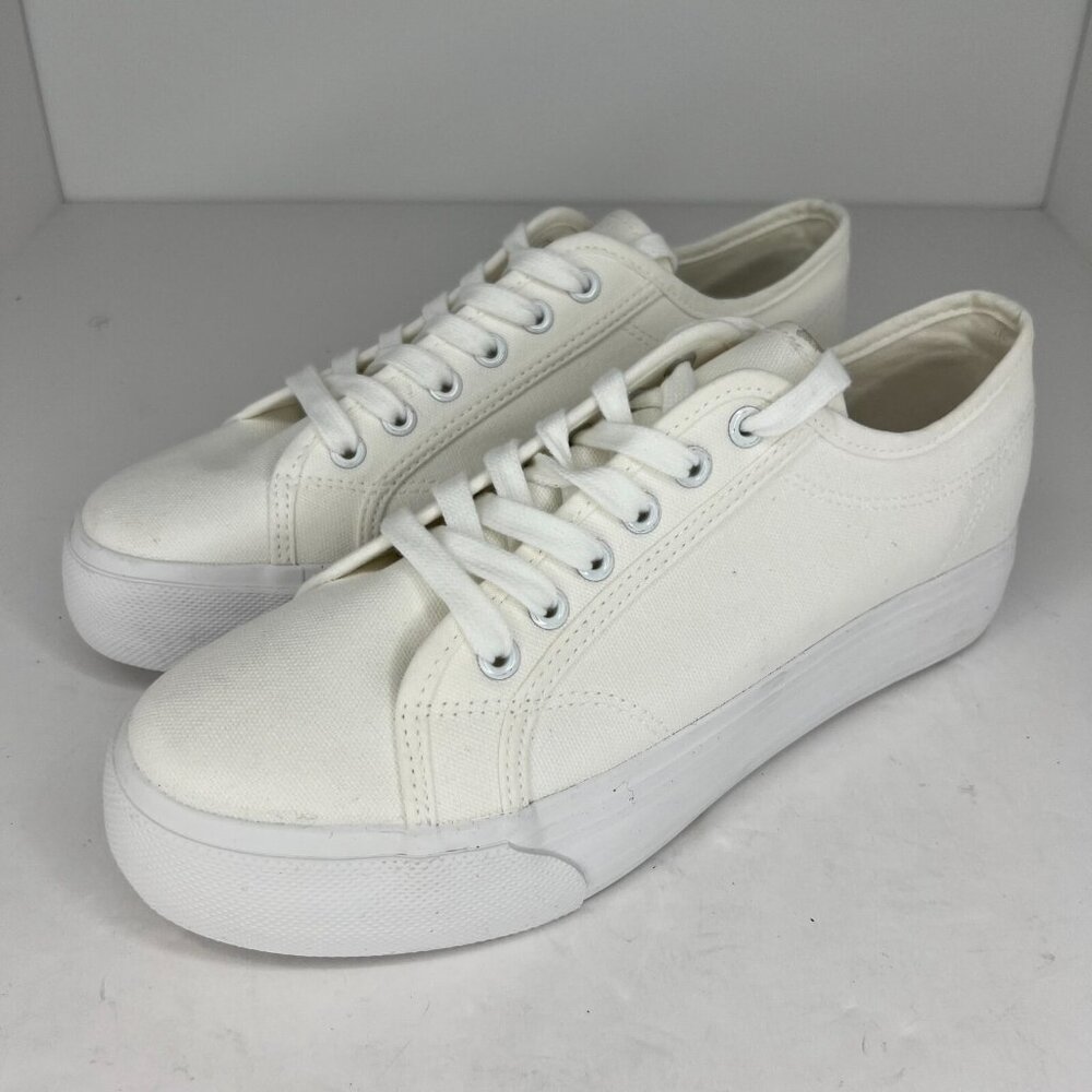 Aloha Island Womens 194354 Corinne White Low Canvas Lace Up Size 10 M Sneakers